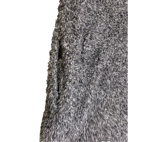 Roolee Fuzzy Fleece Sweatshirt Womens L Large Grey 1/4 Zip Pullover Sweater - Picture 4 of 10